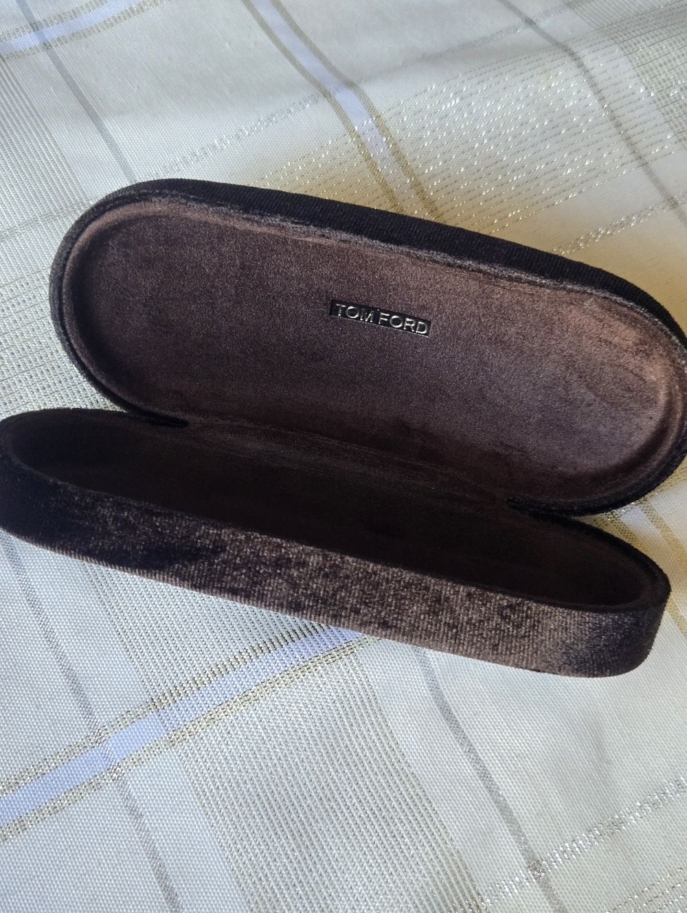 Tom Ford Dark Brown Velvet Eyewear Case